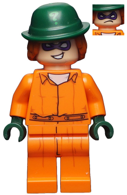 LEGO Minifigure-The Riddler - Prison Jumpsuit-The LEGO Batman Movie-sh344-Creative Brick Builders
